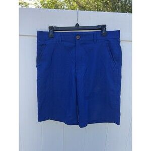 Izod Golf Bermuda Shorts Flat Front Mens Size 32 Blue
